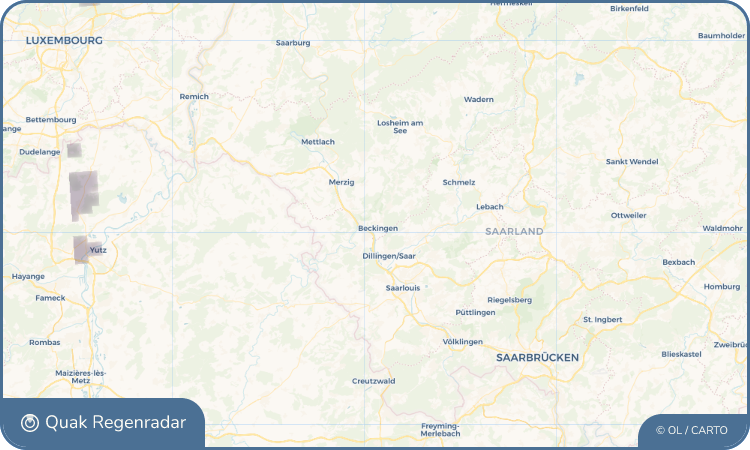 Regenradar-Widget für Beckingen