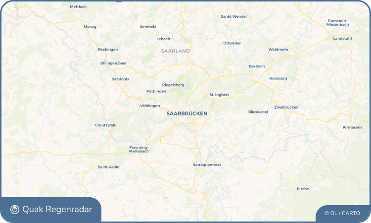 Quak Regenradar-Widget Saarbrücken