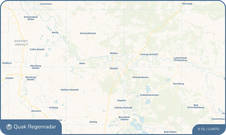 Quak Regenradar-Widget Dessau