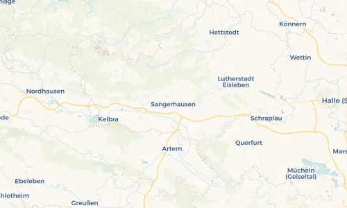 Regenradar Vorschaubild - Aktuelle Niederschläge in Sangerhausen und Umgebung