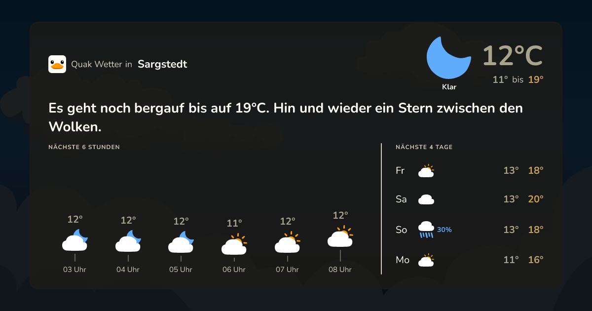 Quak Wetter-Widget Sargstedt