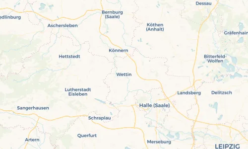 Regenradar Vorschaubild - Aktuelle Niederschläge in Wettin und Umgebung