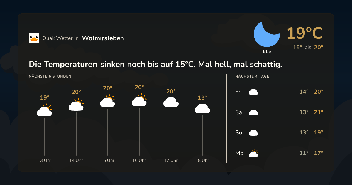 Quak Wetter-Widget Wolmirsleben