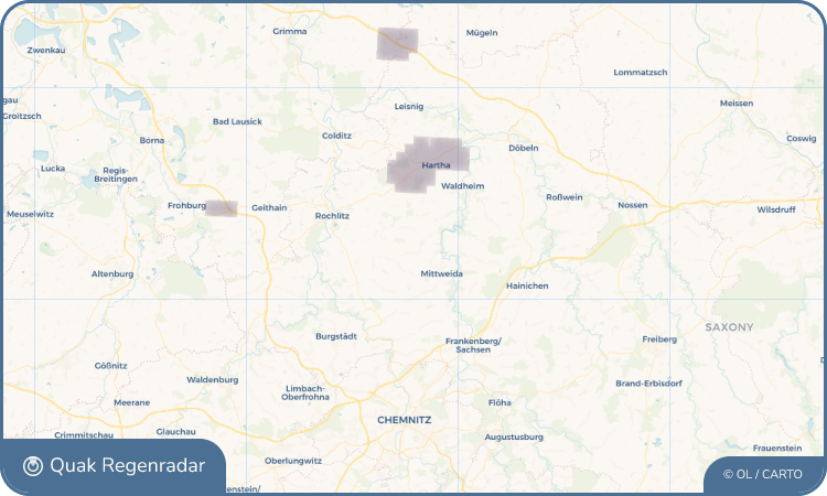Quak Regenradar-Widget Erlau