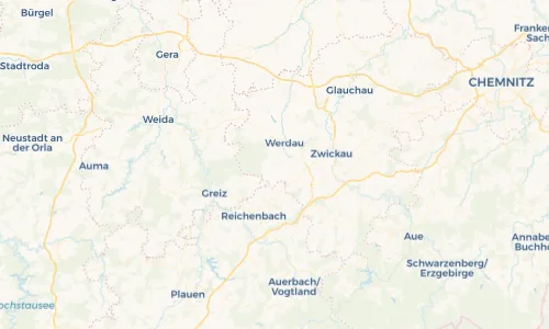 Regenradar Vorschaubild - Aktuelle Niederschläge in Fraureuth und Umgebung