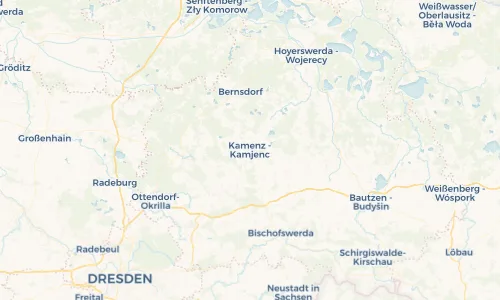 Regenradar Vorschaubild - Aktuelle Niederschläge in Kamenz - Kamjenc und Umgebung