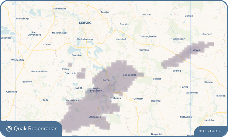 Quak Regenradar-Widget Kitzscher