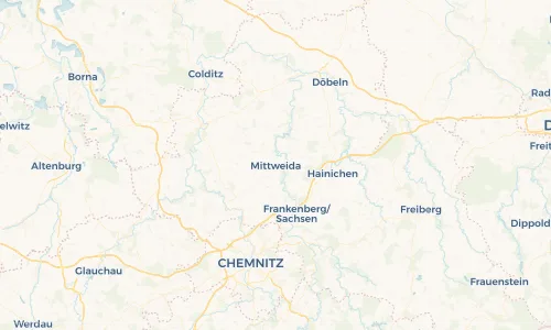 Regenradar Vorschaubild - Aktuelle Niederschläge in Mittweida und Umgebung