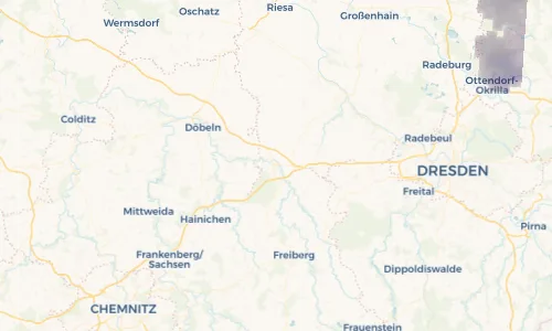 Regenradar Vorschaubild - Aktuelle Niederschläge in Nossen und Umgebung