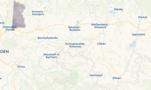 Regenradar Vorschaubild - Aktuelle Niederschläge in Schirgiswalde-Kirschau und Umgebung
