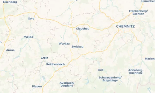 Regenradar Vorschaubild - Aktuelle Niederschläge in Zwickau und Umgebung