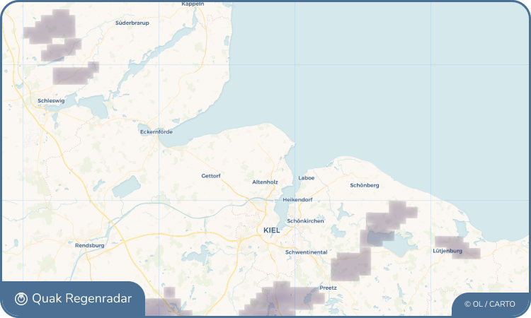 Regenradar-Widget für Dänischenhagen