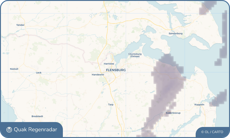 Quak Regenradar-Widget Flensburg