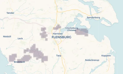 Regenradar Vorschaubild - Aktuelle Niederschläge in Flensburg und Umgebung