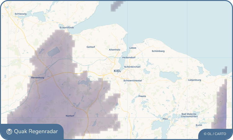 Quak Regenradar-Widget Kiel