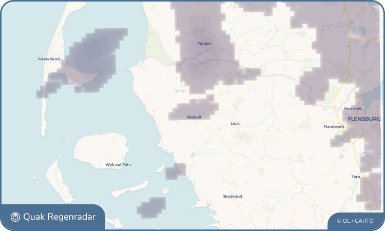 Quak Regenradar-Widget Niebüll