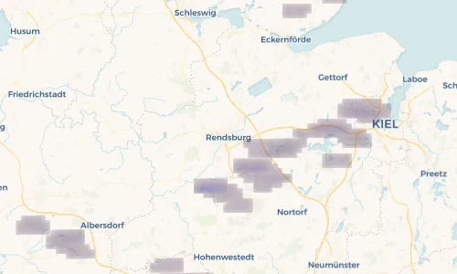 Regenradar Vorschaubild - Aktuelle Niederschläge in Rendsburg und Umgebung