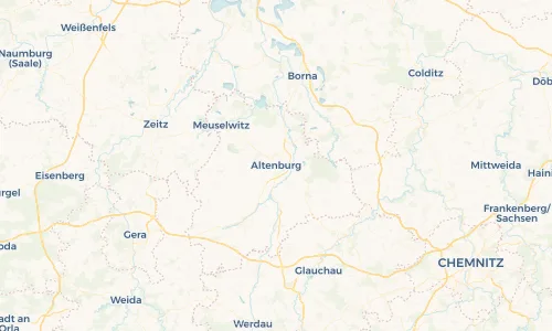 Regenradar Vorschaubild - Aktuelle Niederschläge in Altenburg und Umgebung