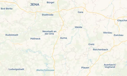 Regenradar Vorschaubild - Aktuelle Niederschläge in Auma und Umgebung
