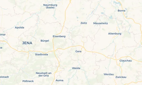 Regenradar Vorschaubild - Aktuelle Niederschläge in Bad Köstritz und Umgebung