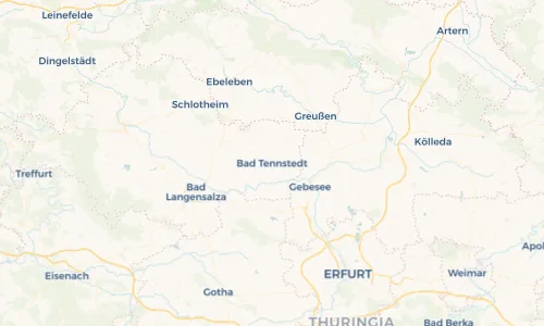 Regenradar Vorschaubild - Aktuelle Niederschläge in Bad Tennstedt und Umgebung