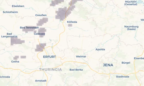 Regenradar Vorschaubild - Aktuelle Niederschläge in Berlstedt und Umgebung