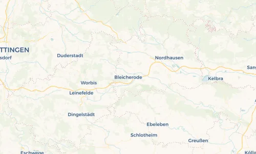 Regenradar Vorschaubild - Aktuelle Niederschläge in Bleicherode und Umgebung