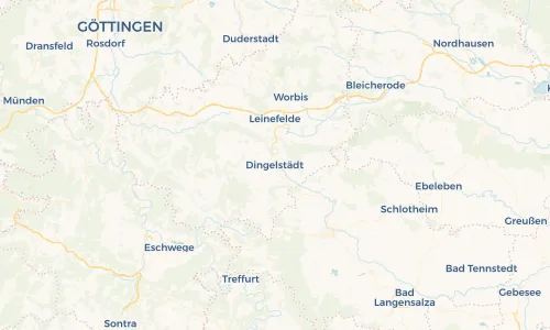 Regenradar Vorschaubild - Aktuelle Niederschläge in Dingelstädt und Umgebung