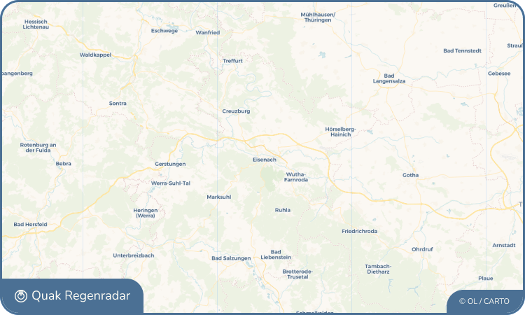 Quak Regenradar-Widget Eisenach