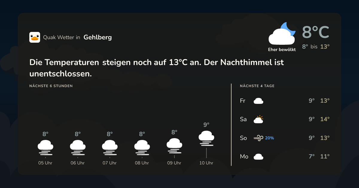 Quak Wetter-Widget Gehlberg