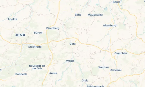 Regenradar Vorschaubild - Aktuelle Niederschläge in Gera und Umgebung