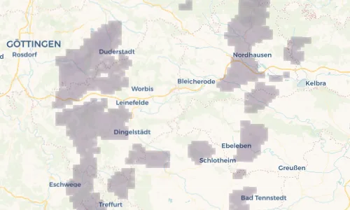 Regenradar Vorschaubild - Aktuelle Niederschläge in Gerterode und Umgebung