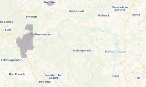 Regenradar Vorschaubild - Aktuelle Niederschläge in Gräfenthal und Umgebung