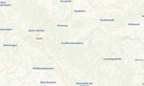 Regenradar Vorschaubild - Aktuelle Niederschläge in Großbreitenbach und Umgebung