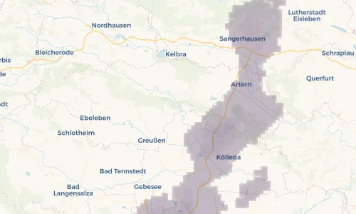 Regenradar Vorschaubild - Aktuelle Niederschläge in Günserode und Umgebung