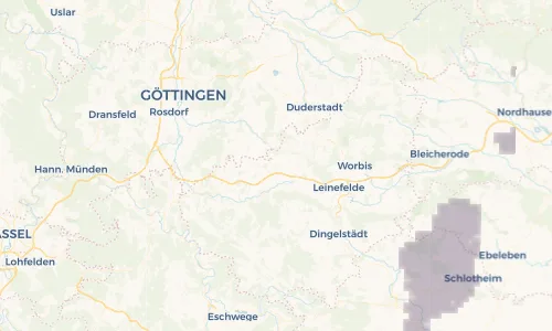 Regenradar Vorschaubild - Aktuelle Niederschläge in Günterode und Umgebung