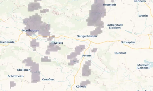 Regenradar Vorschaubild - Aktuelle Niederschläge in Hackpfüffel und Umgebung