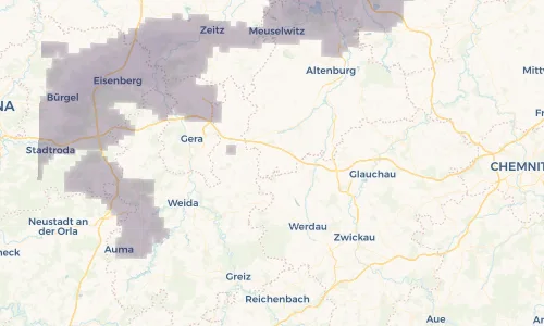 Regenradar Vorschaubild - Aktuelle Niederschläge in Jonaswalde und Umgebung