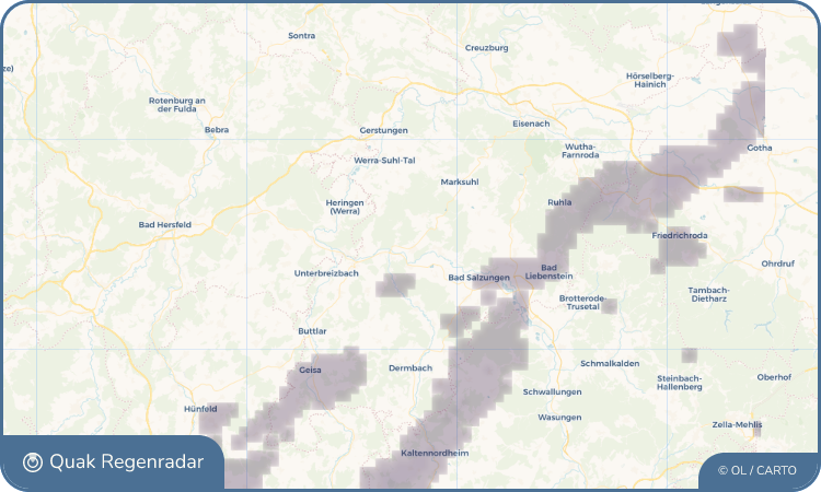 Quak Regenradar-Widget Kieselbach