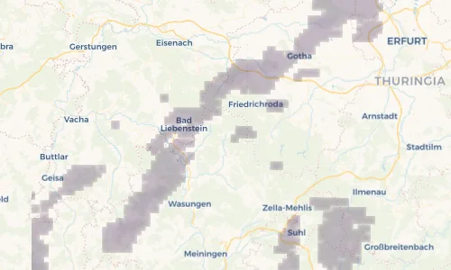 Regenradar Vorschaubild - Aktuelle Niederschläge in Kleinschmalkalden und Umgebung