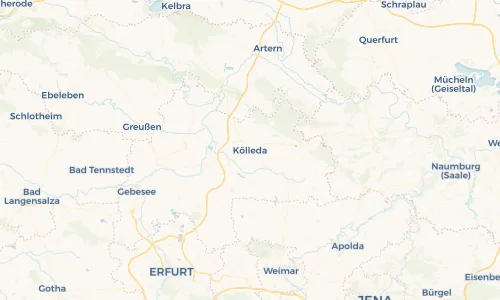 Regenradar Vorschaubild - Aktuelle Niederschläge in Kölleda und Umgebung