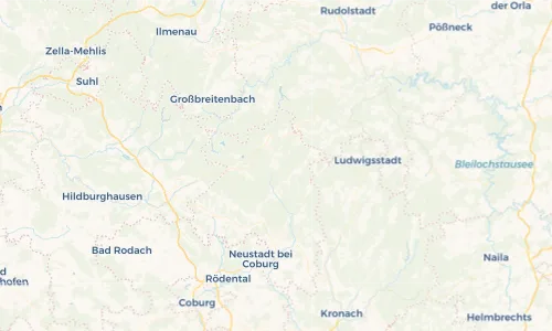 Regenradar Vorschaubild - Aktuelle Niederschläge in Lauscha und Umgebung