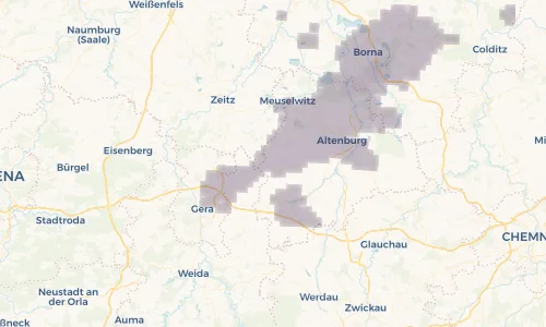 Regenradar Vorschaubild - Aktuelle Niederschläge in Lumpzig und Umgebung