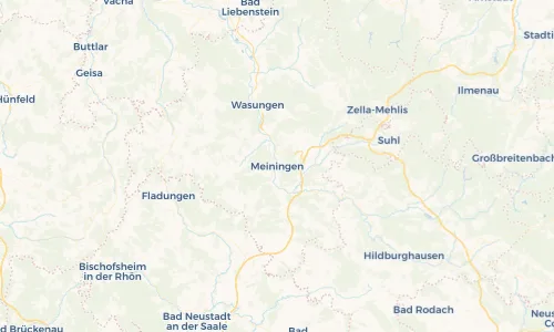 Regenradar Vorschaubild - Aktuelle Niederschläge in Meiningen und Umgebung