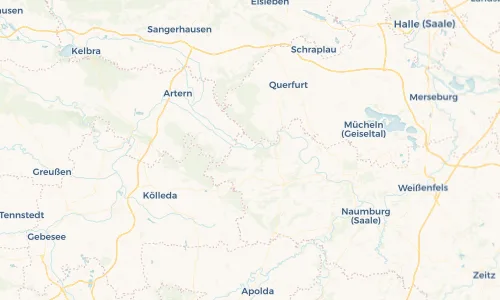 Regenradar Vorschaubild - Aktuelle Niederschläge in Memleben und Umgebung