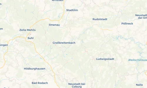 Regenradar Vorschaubild - Aktuelle Niederschläge in Meuselbach und Umgebung