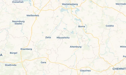 Regenradar Vorschaubild - Aktuelle Niederschläge in Meuselwitz und Umgebung