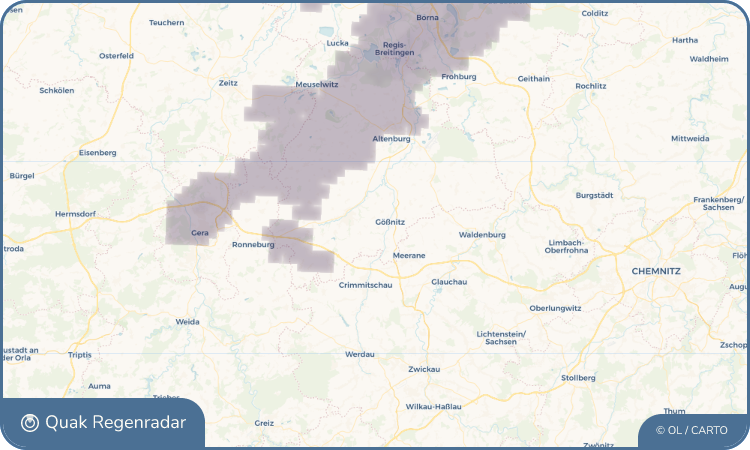 Quak Regenradar-Widget Nörditz