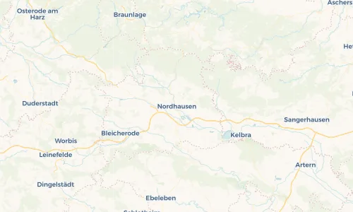 Regenradar Vorschaubild - Aktuelle Niederschläge in Nordhausen und Umgebung