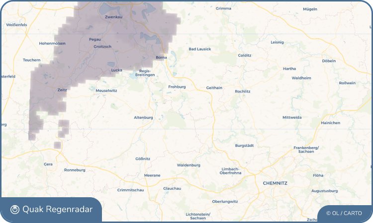Quak Regenradar-Widget Pflug